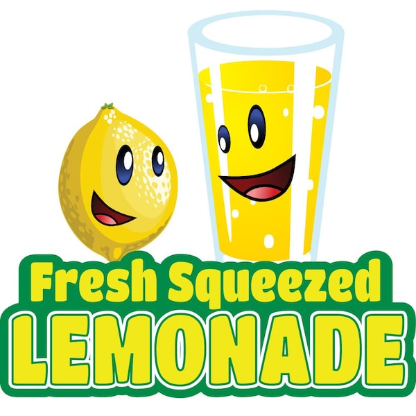 Safety Sign, 9 in Height, Vinyl, 6 in Length, Lemonade, D-DC-36-Lemonade